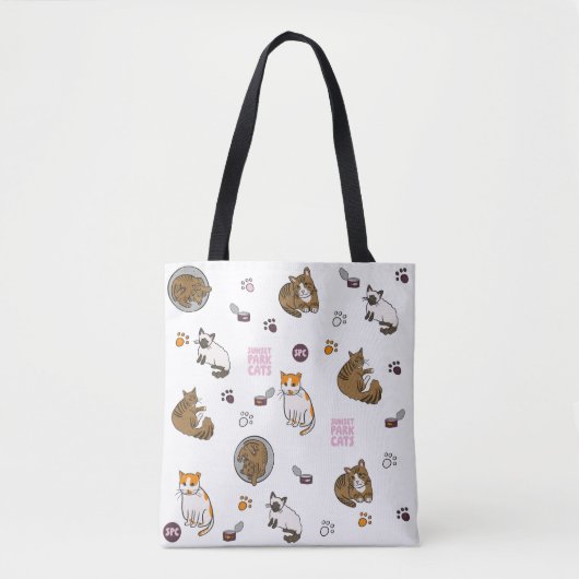New | Doodles Tote | Sunset Park Cats | Rescue Tote Bag (Voorkant)