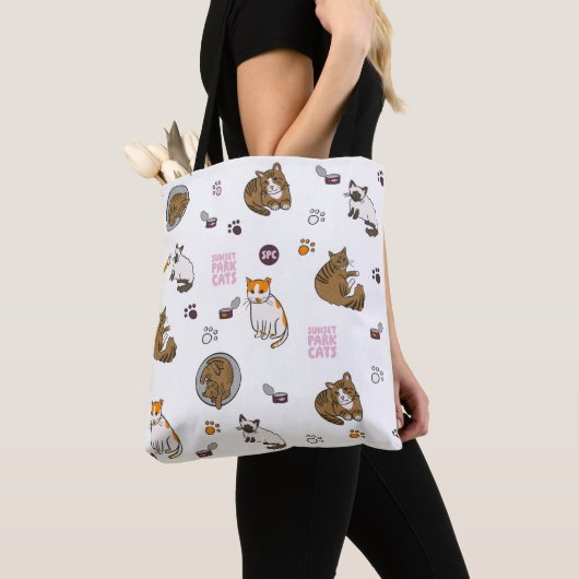 New | Doodles Tote | Sunset Park Cats | Rescue Tote Bag (Dichtbij)
