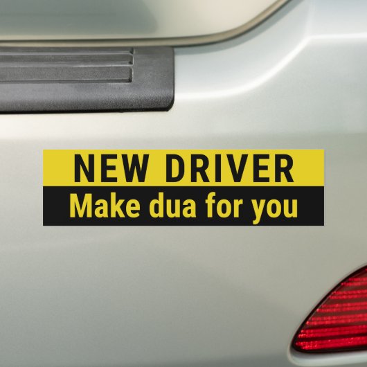 New Driver Funny Muslim Car Bumpersticker (Op auto)