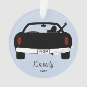 New Driver Girl Ornaming, met de rechterhand stati Ornament