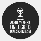 New Driver Learner Permit Driving School - Driver' Ronde Sticker (Voorkant)