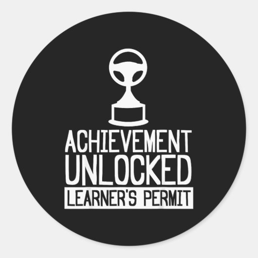 New Driver Learner Permit Driving School - Driver' Ronde Sticker (Voorkant)