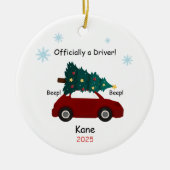 New Driver Ornament, Custom Licensed Driver  Keramisch Ornament (Voorkant)