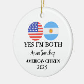 New Dual Citizenship, Congratulations New Citizen  Keramisch Ornament (Links)