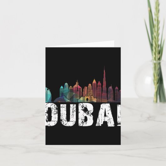 New Dubai Love Skyline Uni For Holidays In Dubai  Kaart (Voorkant)