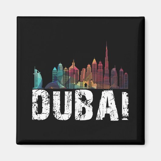 New Dubai Love Skyline Uni For Holidays In Dubai Magneet (Voorkant)