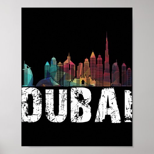 New Dubai Love Skyline Uni For Holidays In Dubai Poster (Voorkant)