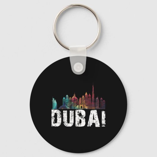 New Dubai Love Skyline Uni For Holidays In Dubai  Sleutelhanger (Voorkant)