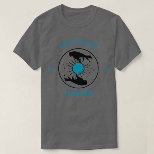 New Earth Alchemist 3 blauw T-shirt (Design voorkant)