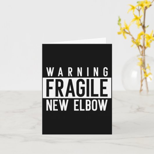 New Elbow! Funny Fracture Surgery And Elbows Injur Kaart (Gele Bloem)