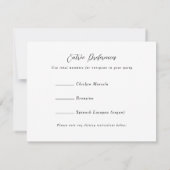 New Elegance Calligraphy Monogram RSVP Kaartje (Achterkant)