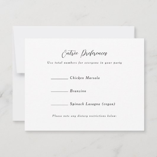 New Elegance Calligraphy Monogram RSVP Kaartje (Achterkant)
