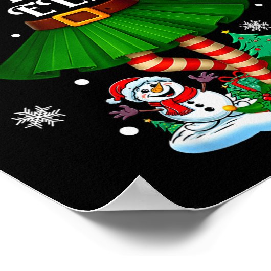 New Elf Squad Xmas Women Girls Mom Christmas Famil Poster (Hoek)