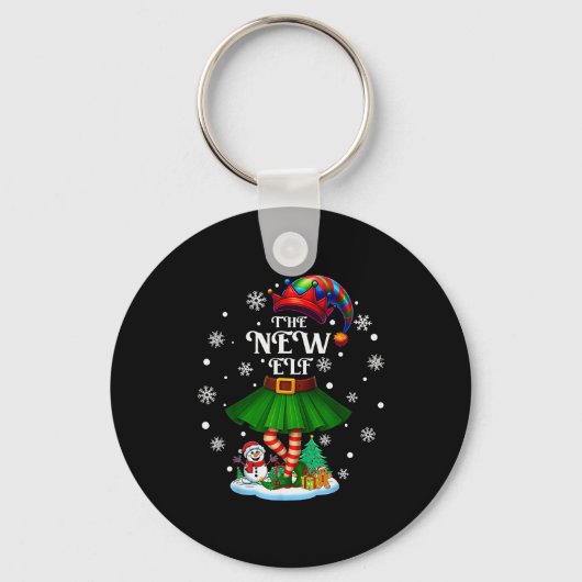 New Elf Squad Xmas Women Girls Mom Christmas Famil Sleutelhanger (Voorkant)