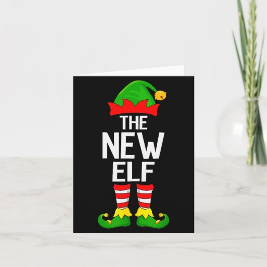 New Elf Xmas Matching Family Elf Squad Christmas Kaart (Voorkant)
