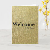 New Employee Welcome Glitter Kaart (Gele Bloem)