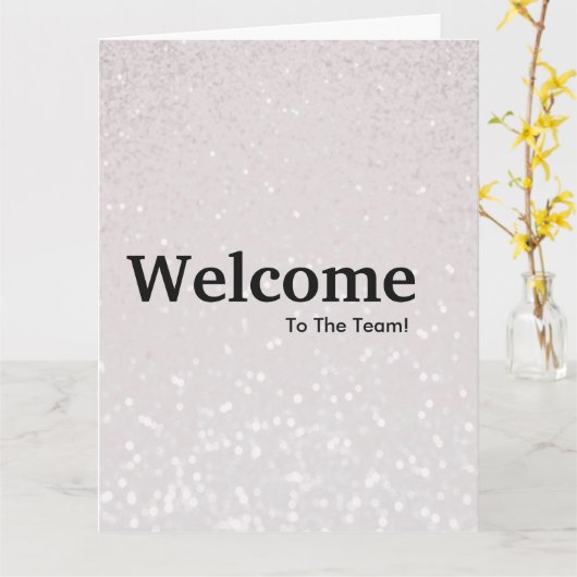 New Employee Welcome Glitter Kaart (Gele Bloem)