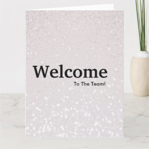 New Employee Welcome Glitter Kaart