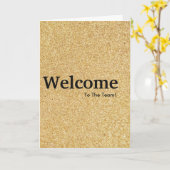 New Employee Welcome Glitter Kaart (Gele Bloem)
