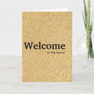 New Employee Welcome Glitter Kaart