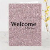 New Employee Welcome Glitter Kaart (Gele Bloem)