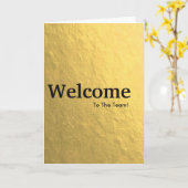 New Employee Welcome Glitter Kaart (Gele Bloem)