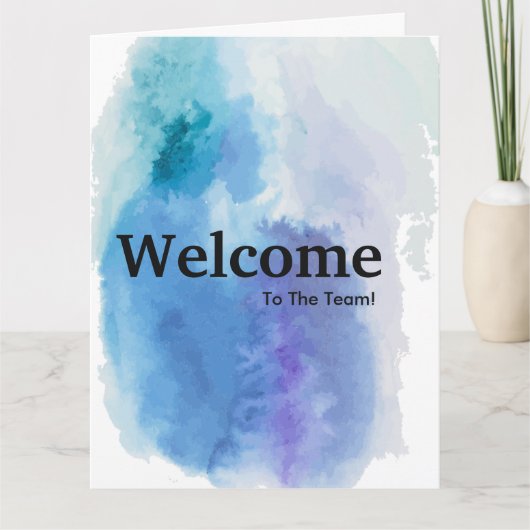 New Employee Welcome Watercolor Card Kaart (Voorkant)