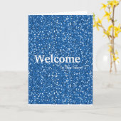 New Employee Welkom Gold Glitter Kaart (Gele Bloem)