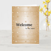 New Employee Welkom Gold Glitter Kaart (Gele Bloem)