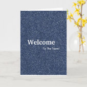 New Employee Welkom Gold Glitter Kaart (Gele Bloem)