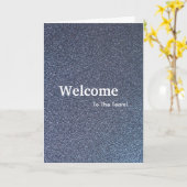 New Employee Welkom Gold Glitter Kaart (Gele Bloem)