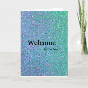 New Employee Welkom Gold Glitter Kaart