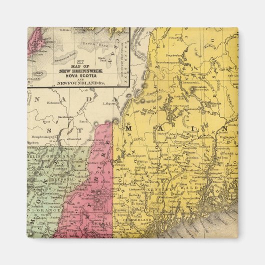 New England 3 Magneet (Voorkant)