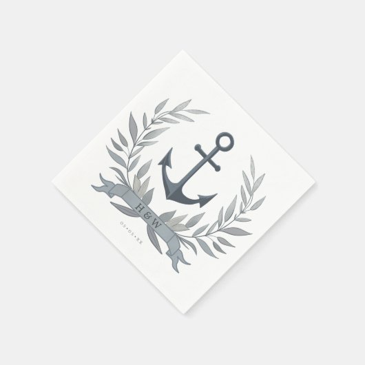 New england anchor bruiloft servet (Hoek)