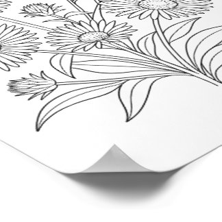 New England Aster Kleurstof Poster