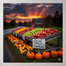 New England Autumn Boerderij Stand
