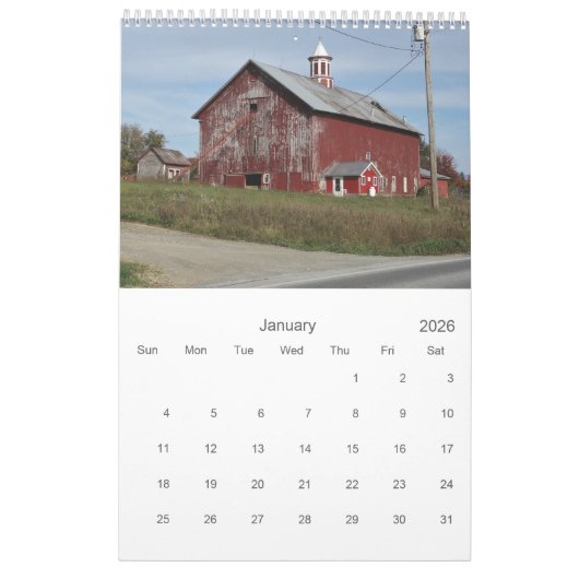 New England Autumn Kalender (Jan 2026)