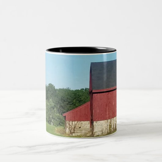 New England Barn & Forestry Tweekleurige Koffiemok (Center)