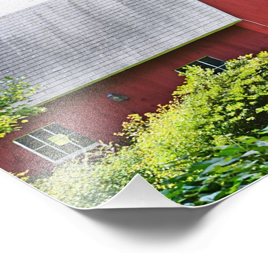 New England Barn Foto Afdruk (Hoek)