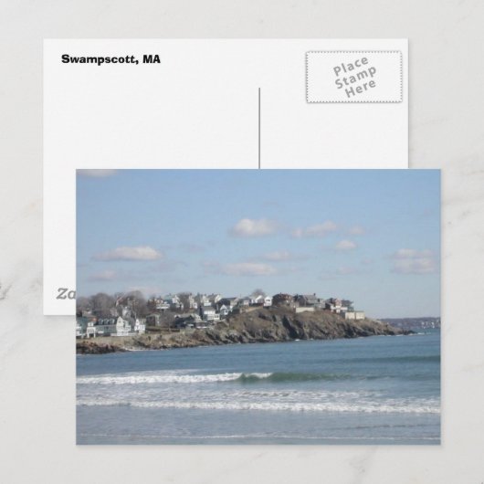 New England Beach Briefkaart (Voorkant / Achterkant)