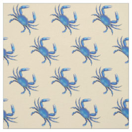 New England Blue Crab Fabric Stof
