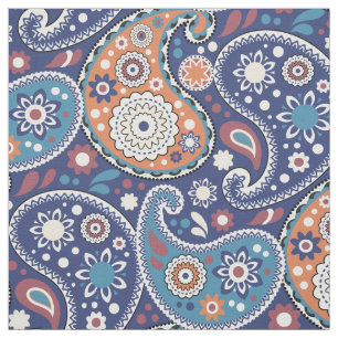 New England Boerderij Bandana Paisley Print Blue Stof