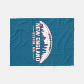 New England Boston Stadssilhouet Design Fleece Deken (Voorkant (Horizontaal))