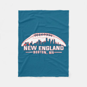 New England Boston Stadssilhouet Design Fleece Deken