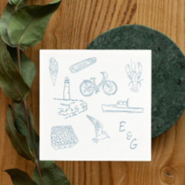 New England bruiloft cocktail Servet