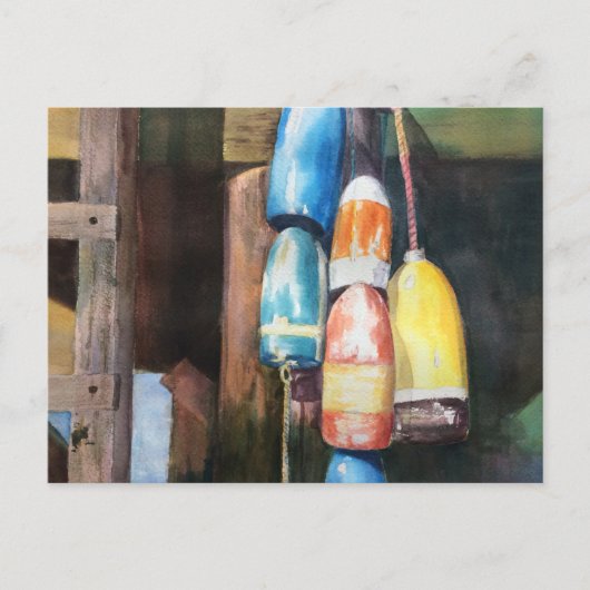 New England Buoy Coastal Briefkaart (Voorkant)