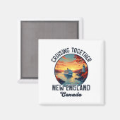 New England Canada Cruise, samen varen Herfst Magneet (Voorkant / Achterkant)