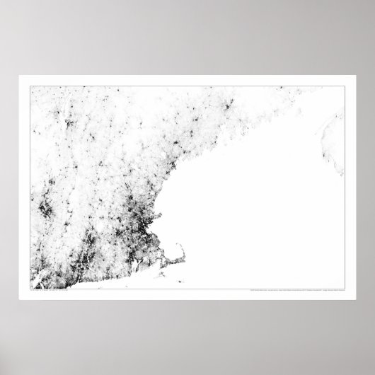 New England Census Dotmap Poster (Voorkant)