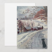 New England Christmas Flat Holiday Kaart (Voorkant / Achterkant)