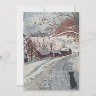 New England Christmas Flat Holiday Kaart